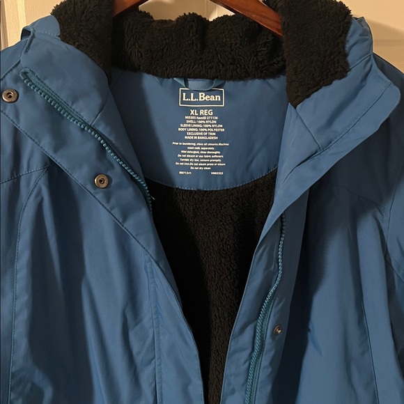 L.L. Bean Women’s Winter Warmer hooded Jacket/Parka Item 271136 XL Teal Blue - Picture 3 of 6
